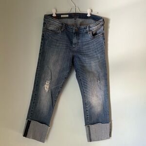 Kut from the Kloth Cameron Light Blue Cropped Jeans, Size 10